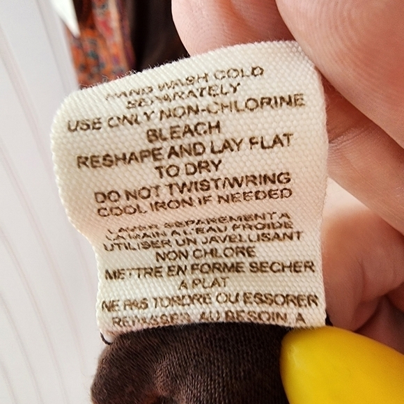 Free People espresso cotton criss cross straps w/ paisley print. - Picture 10 of 10